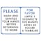 Signmission Flu Sign, Please Wash And Sanitize, 10in X 7in Rigid Plastic, 7" W, 10" L, Please Wash And Sanitize OS-NS-P-710-25592 - alternate 1